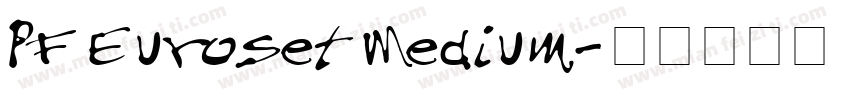 PF Euroset Medium字体转换